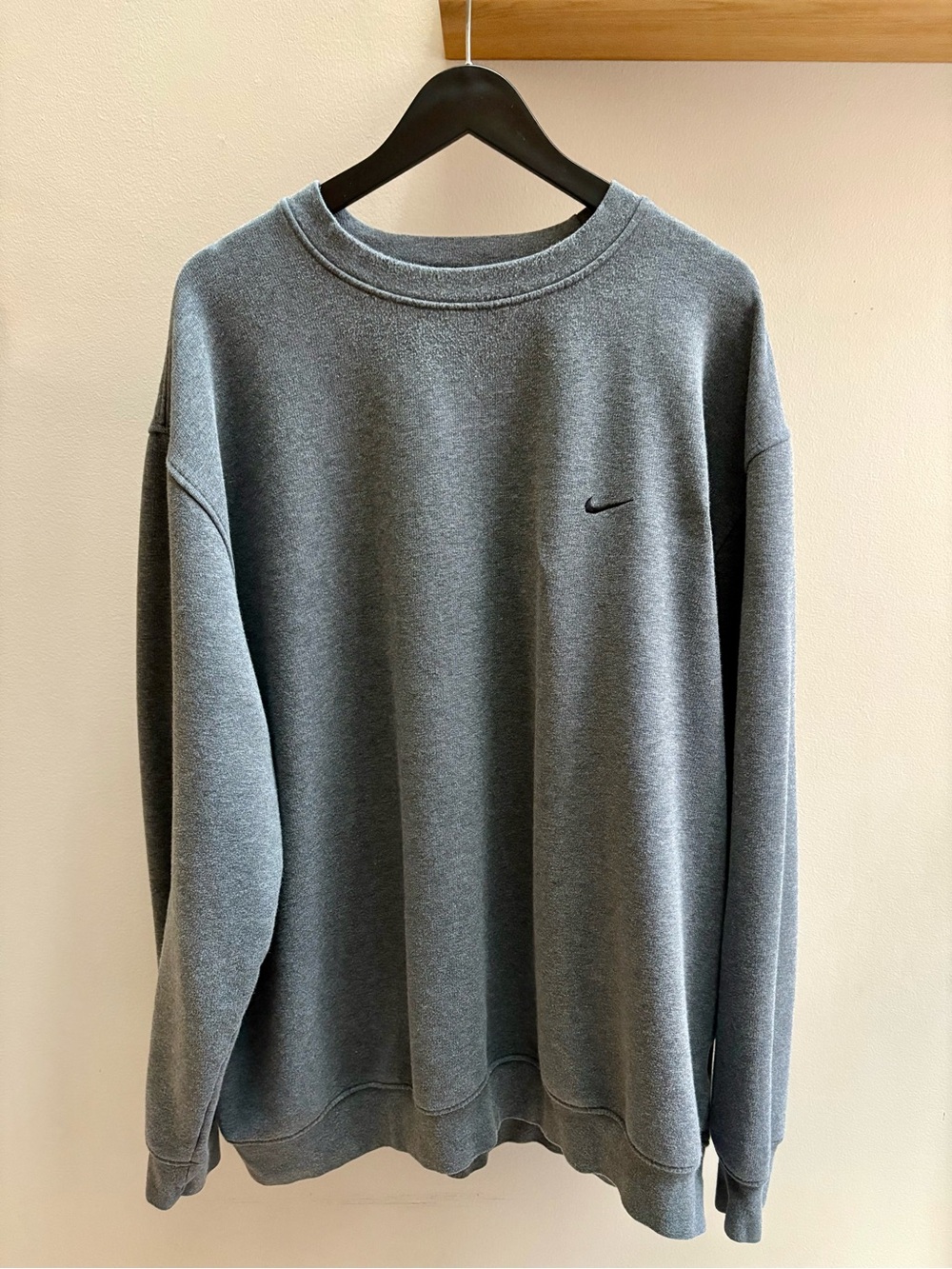 Nike VTG Y2K grey/black swoosh crewneck 2XL